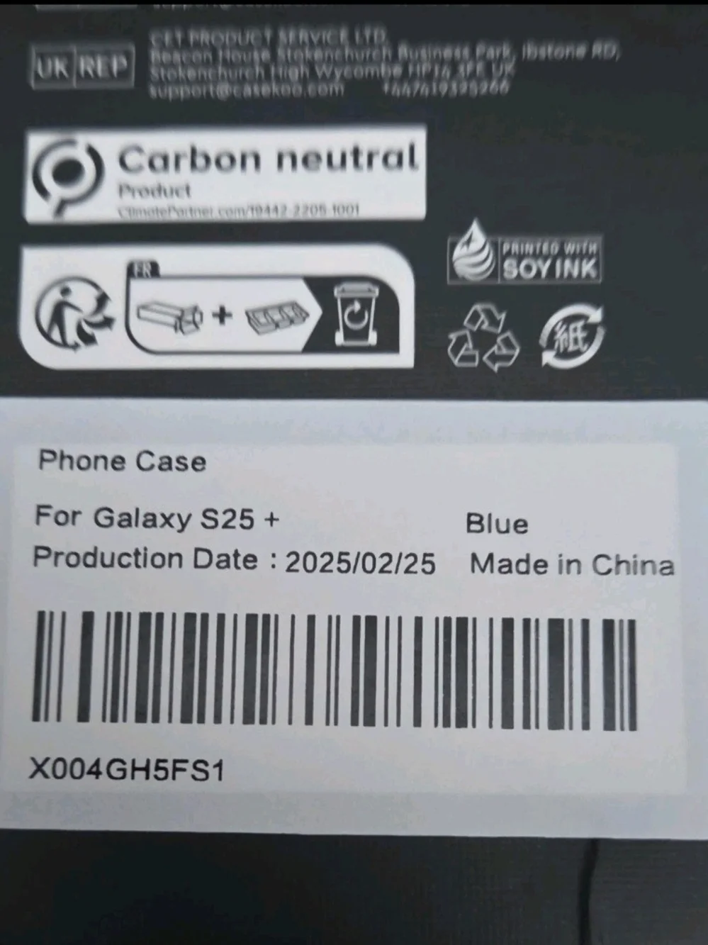 NIB CASEKOO Matte Translucent Case for Samsung Galaxy S25+ Blue